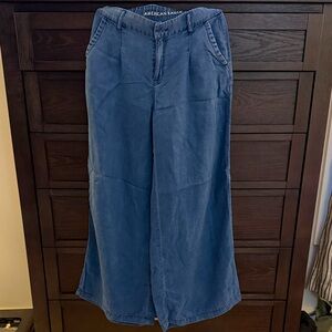 American Eagle Outfitters Blue Flare & Wide Leg Jeans